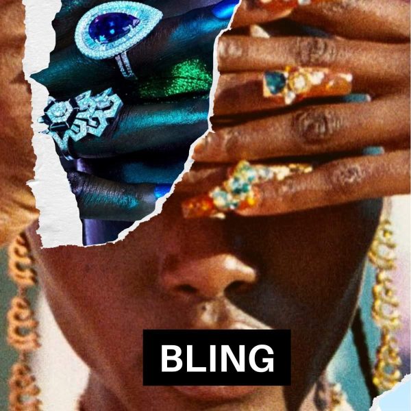 Collage artwork titled Bling accompanying Black Talk